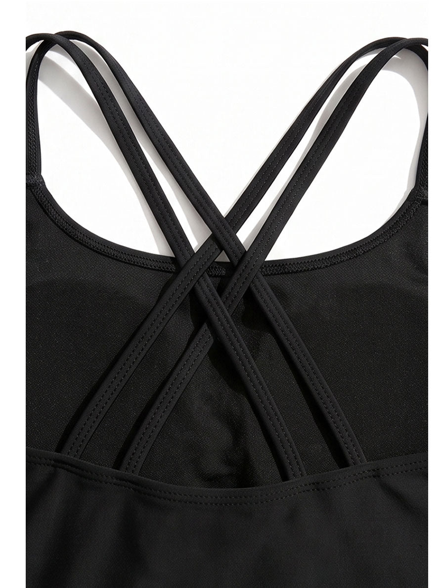 Black Criss-Cross Swimsuit