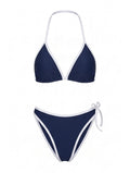 Navy Halter Bikini