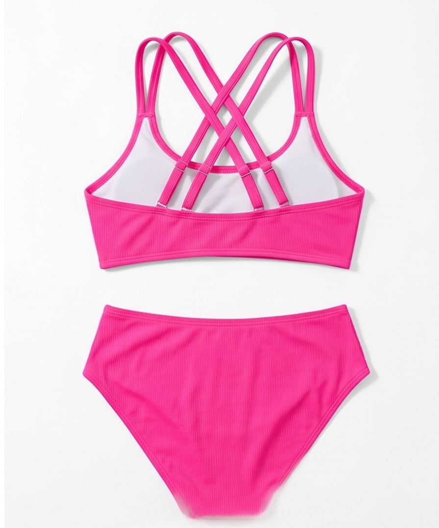 Pink High Waist Bikini