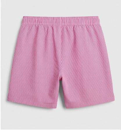Pink Striped Swim Shorts