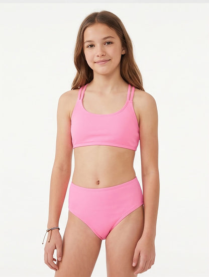 Pink High Waist Swimsuit
