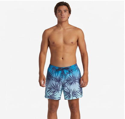 Blue Palm Swim Shorts