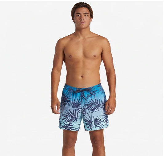 Blue Palm Swim Shorts