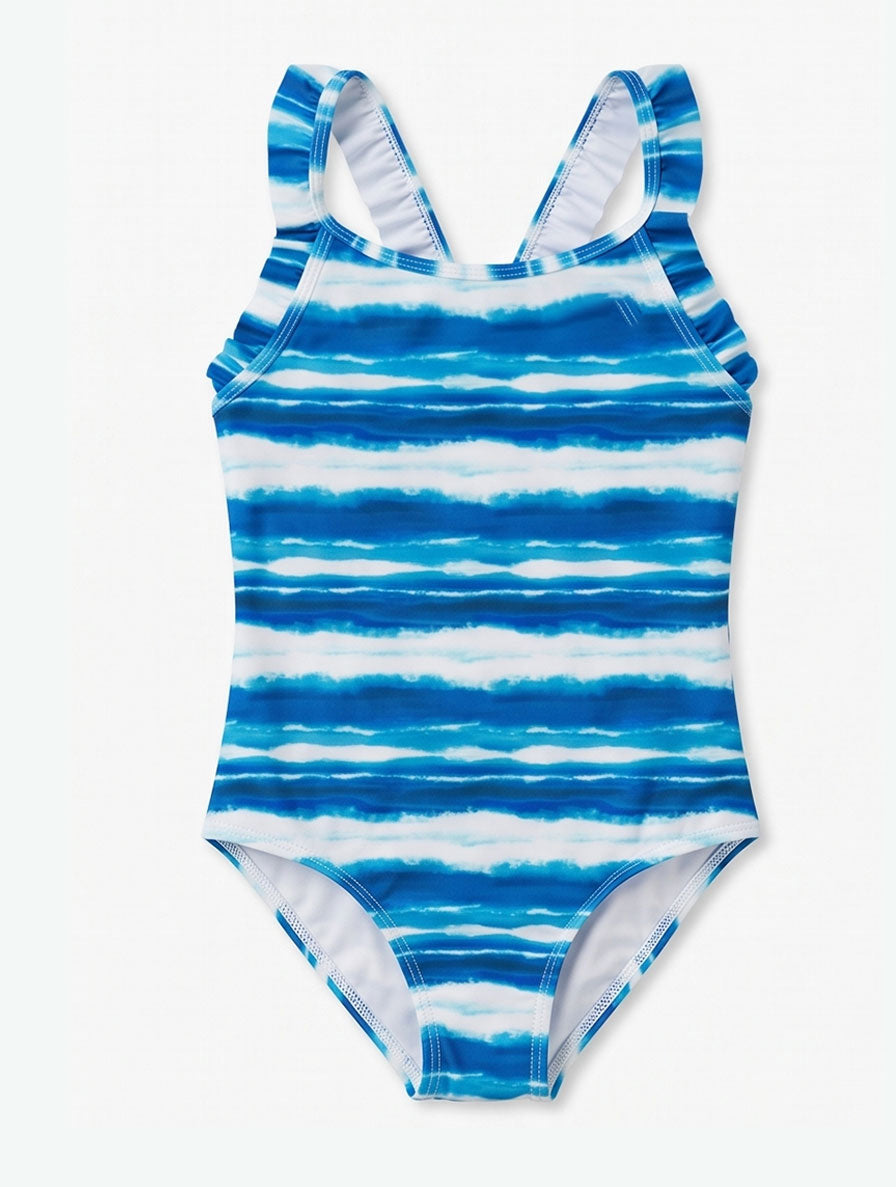 Blue Tie-Dye Swimsuit