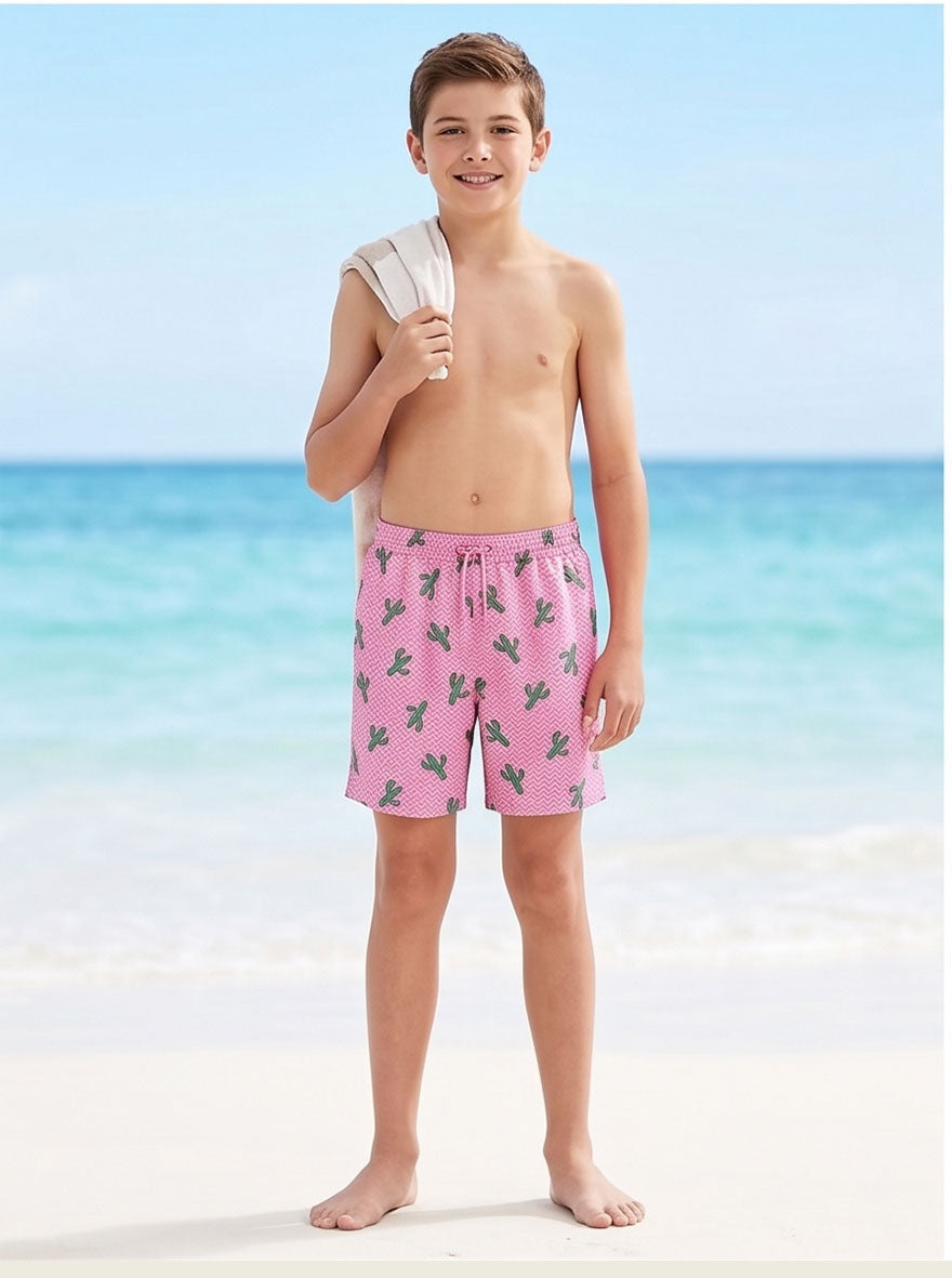 Pink Cactus Swim Shorts