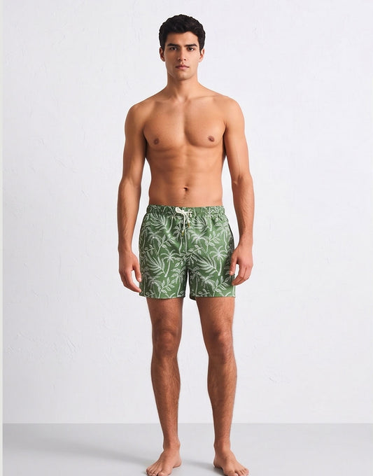 Green Palm Swim Shorts