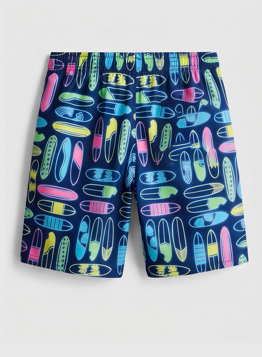 Neon Navy Swim Shorts