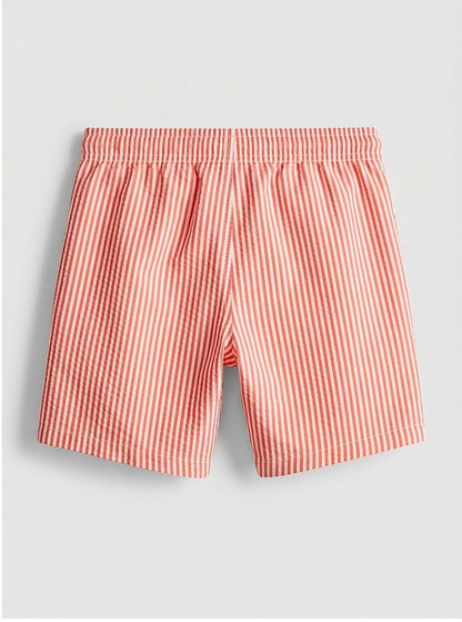 Peach Stripped Shorts