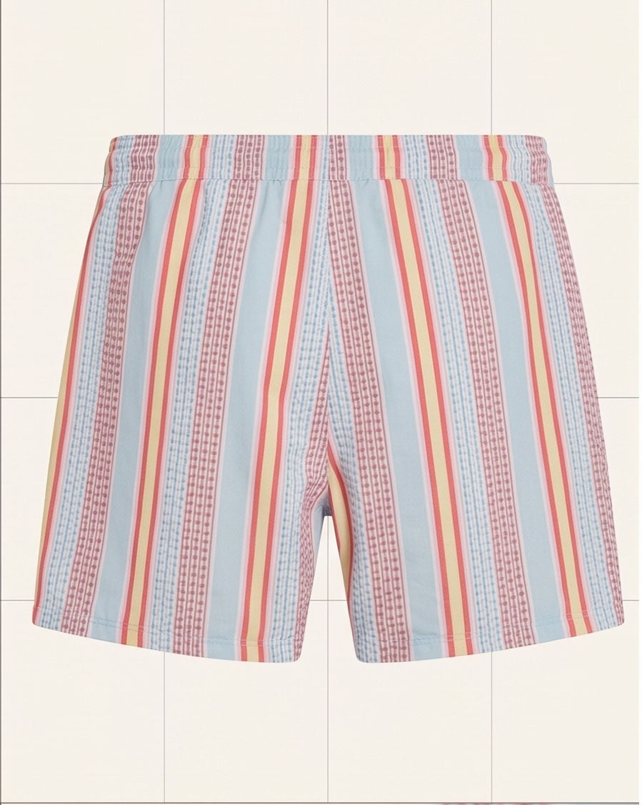 Pastel Striped Swim Shorts