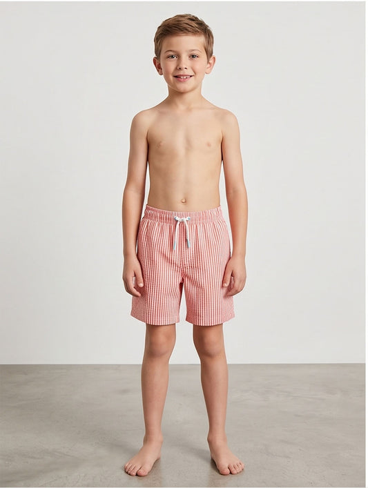 Peach Stripped Shorts