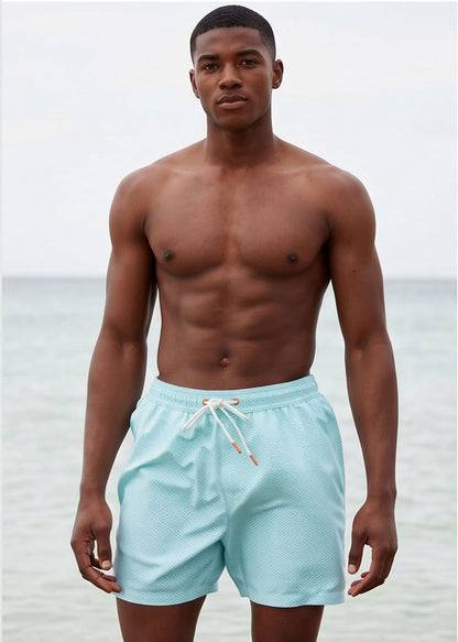 Mint Chevron Swim Shorts