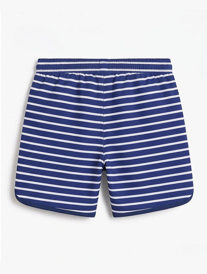 Blue and White Striped Swim