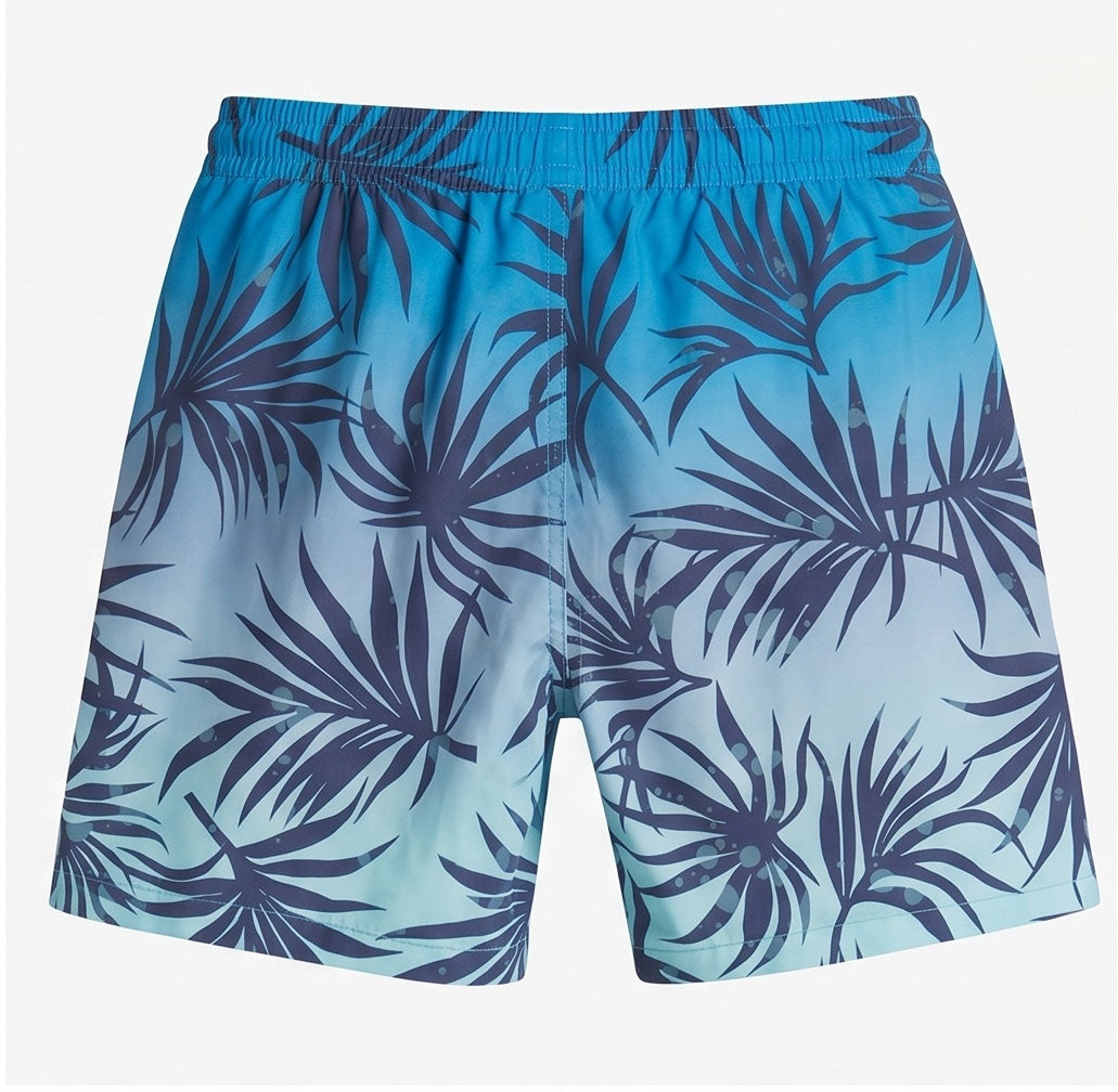 Blue Palm Swim Shorts