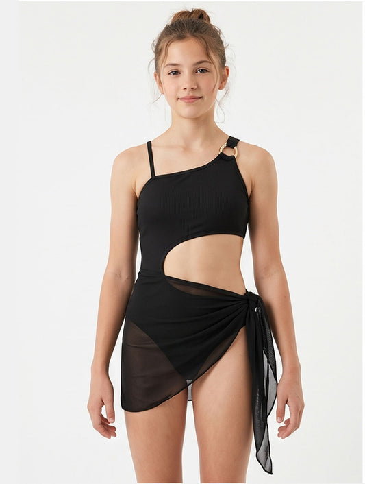Black Cutout Swimsuit