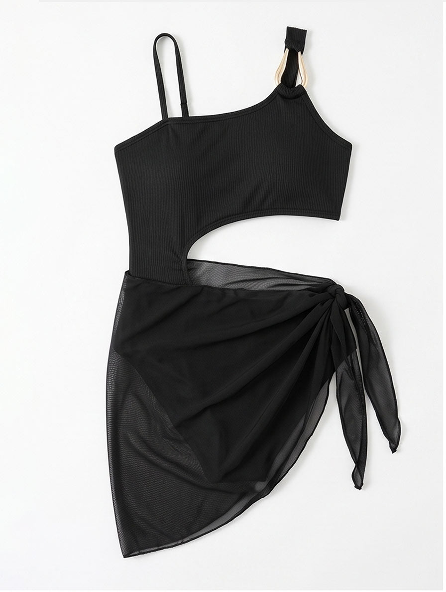 Black Cutout Swimsuit