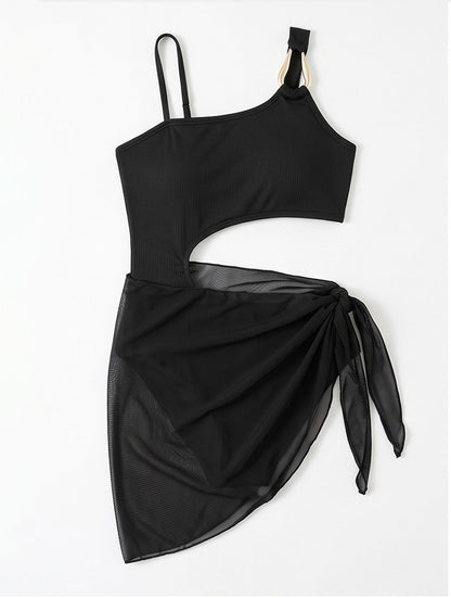 Black Cutout Swimsuit