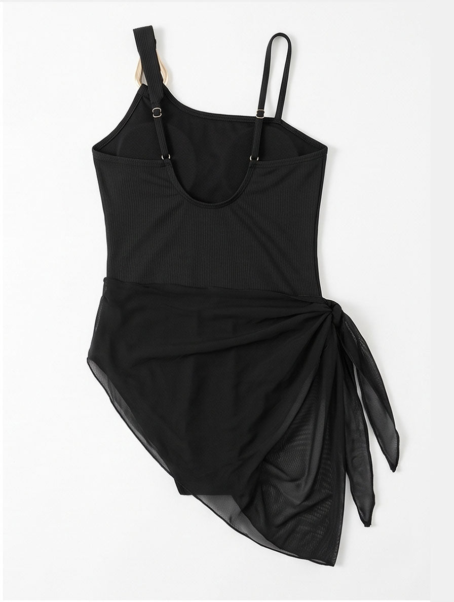 Black Cutout Swimsuit