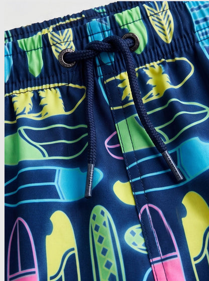 Neon Navy Swim Shorts