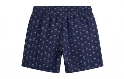 Navy Palm Swim Shorts