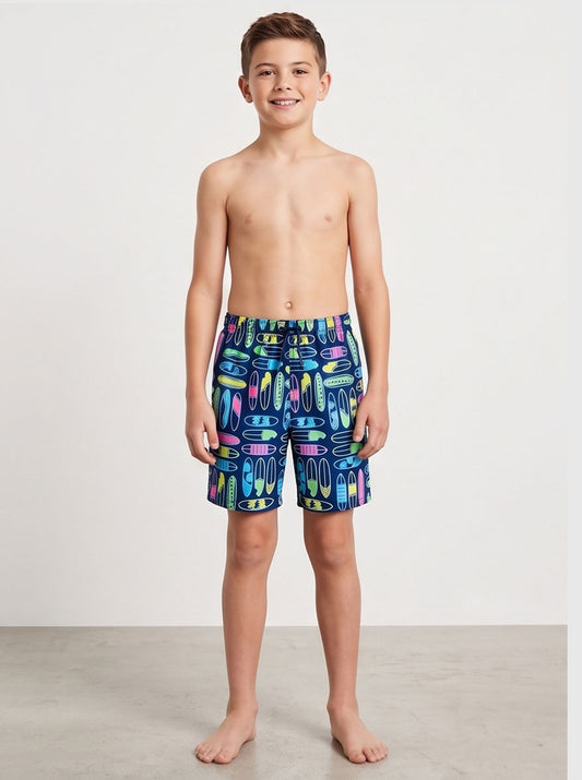 Neon Navy Swim Shorts