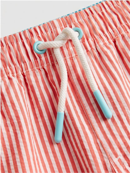 Peach Stripped Shorts