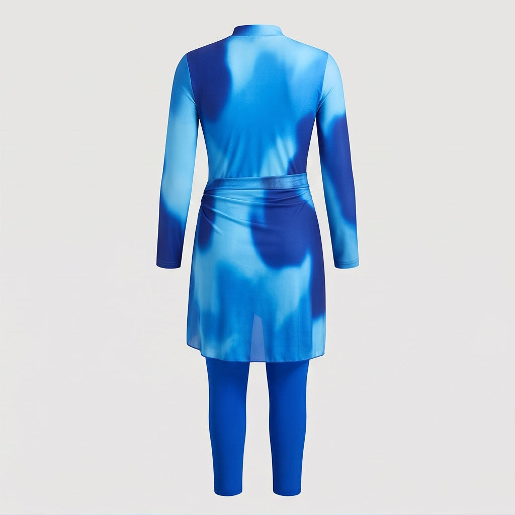 Blue Long Sleeve  Borkini