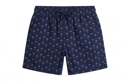 Navy Palm Swim Shorts