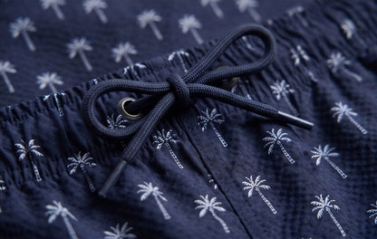 Navy Palm Swim Shorts