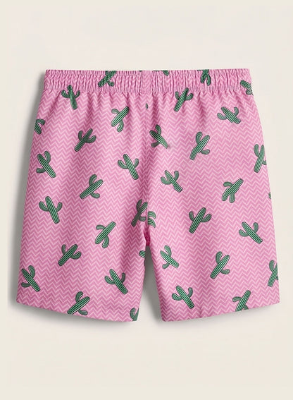 Pink Cactus Swim Shorts