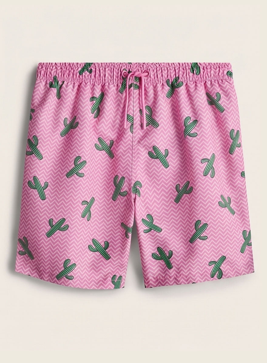 Pink Cactus Swim Shorts
