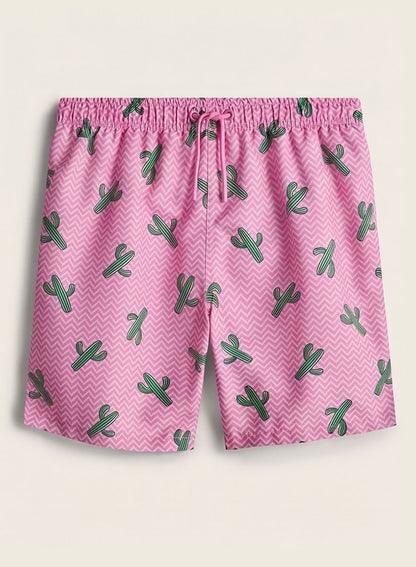 Pink Cactus Swim Shorts