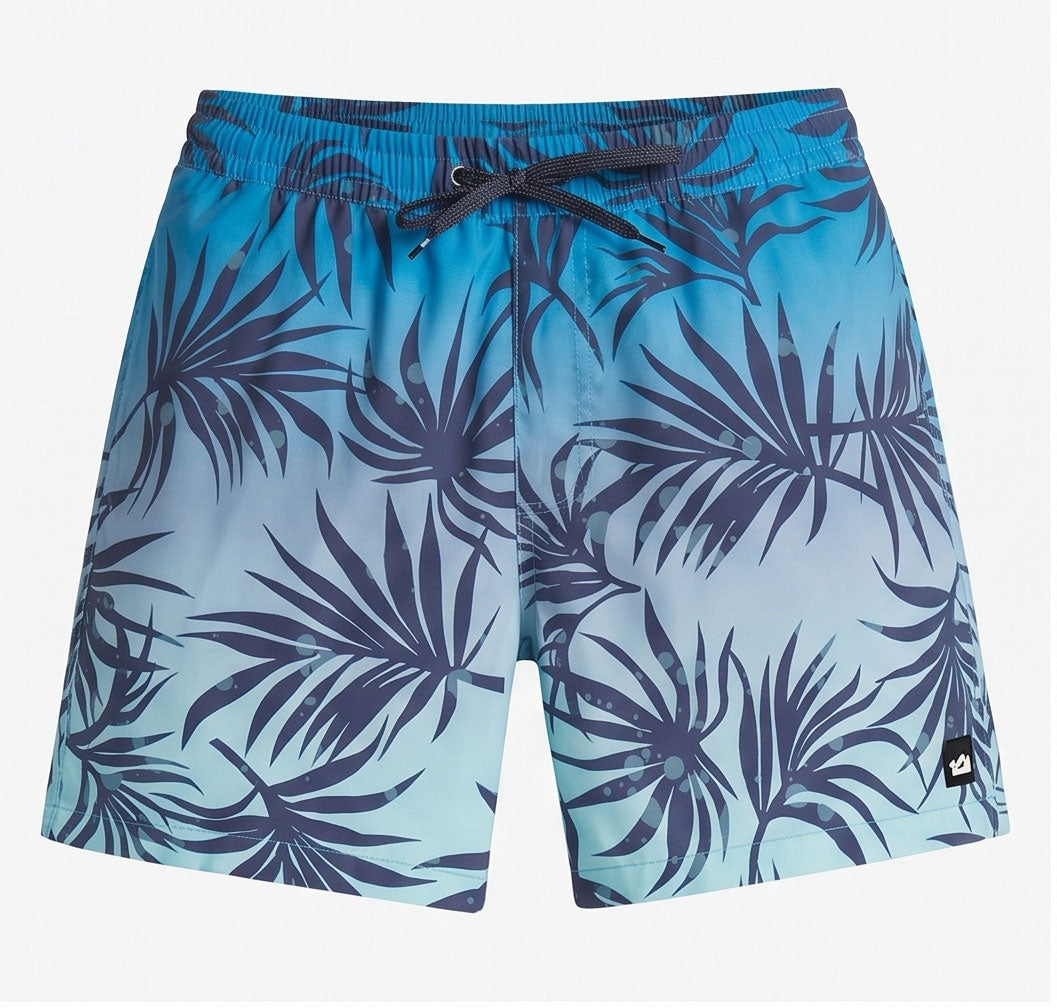Blue Palm Swim Shorts