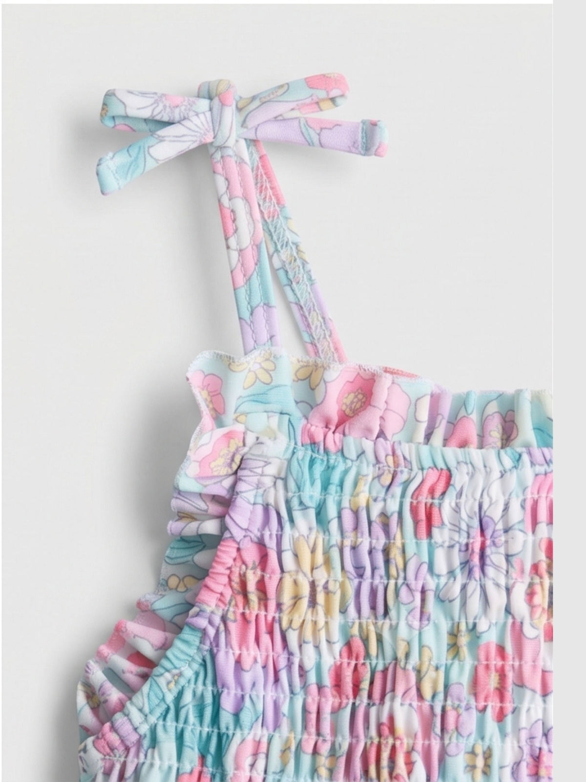 Title: Girls' Floral Swimsuit