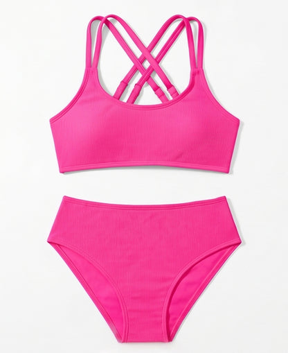 Title: Pink High Waist Bikini