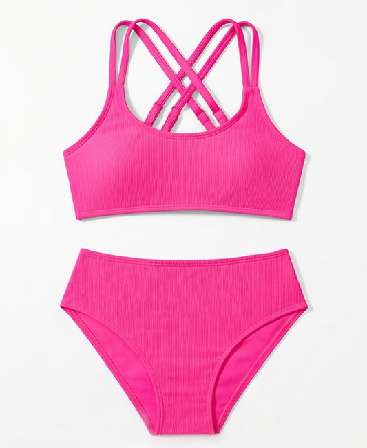 Title: Pink High Waist Bikini