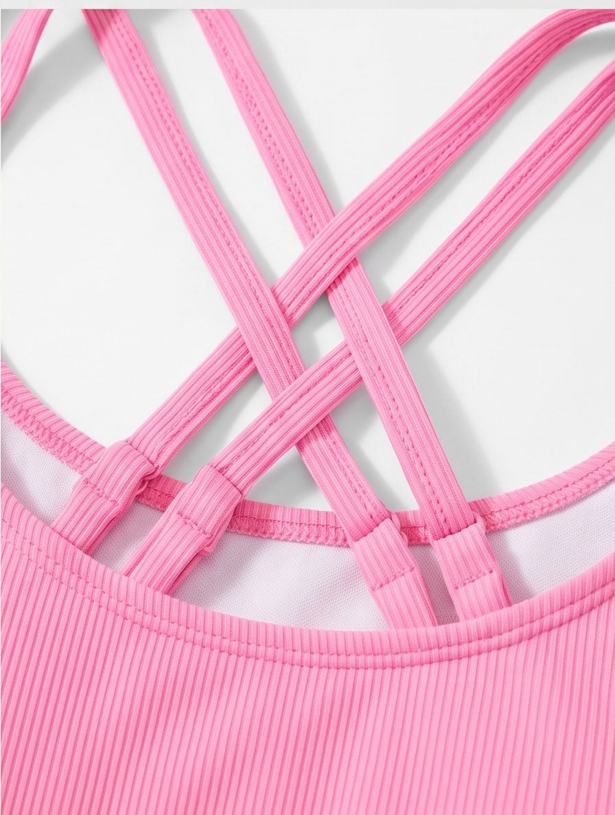 Pink High Waist Swimsuit