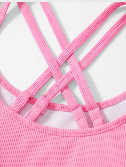 Pink High Waist Swimsuit