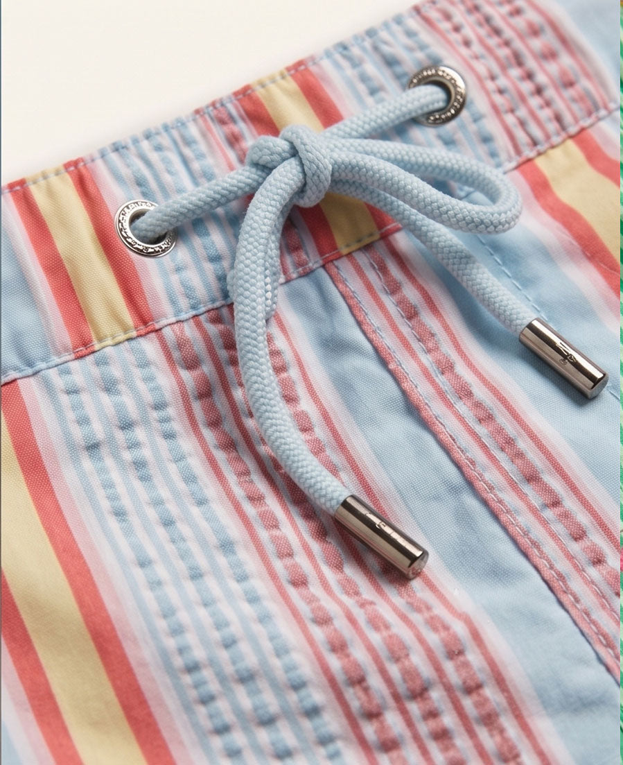 Pastel Striped Swim Shorts
