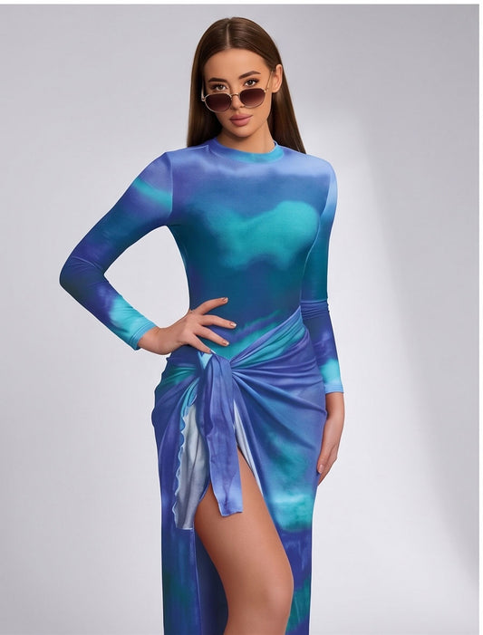 Watercolor Swim Dress